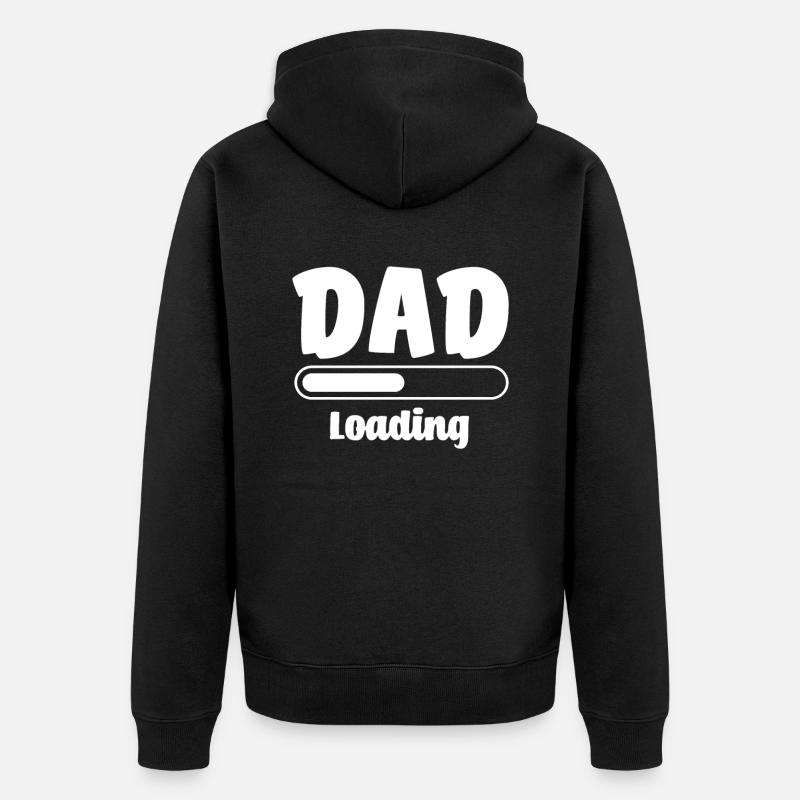 Dad 2023 Loading - Unisex Premium Organic Zip Hoodie - black