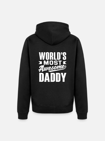 World's best dad - Unisex Premium Organic Zip Hoodie - black