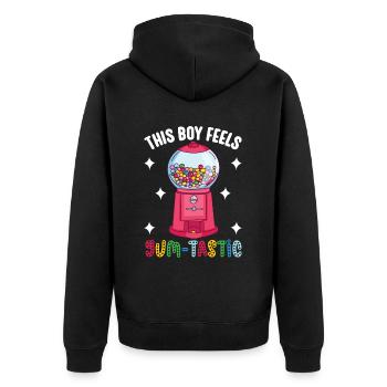 Gumball Machine Kaugummiautomat - Unisex Premium Bio Zip Hoodie - Schwarz - Hinten - Nico (187cm)