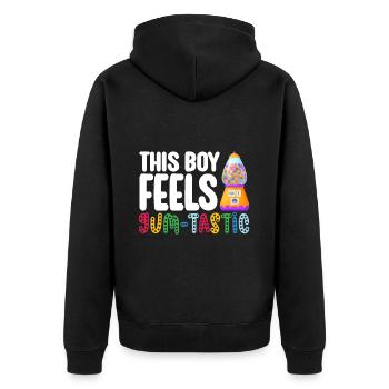 Gumball Machine Kaugummiautomat - Unisex Premium Bio Zip Hoodie - Schwarz - Hinten - Nico (187cm)