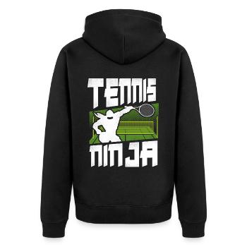 Drôle de joueur de tennis Raquette Ninja - Veste à capuche bio Premium Unisexe - noir - Dos - Nico (187cm)