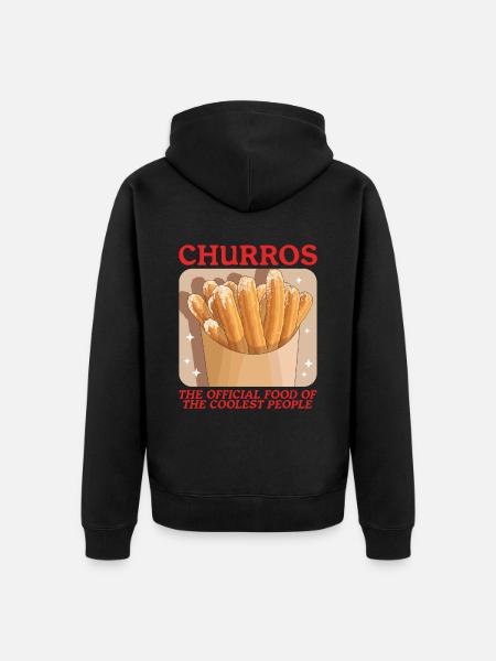 Churro Churros Gifts - Unisex Premium Organic Zip Hoodie - black