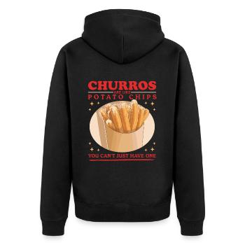 Les churros sont comme un cadeau de churro - Veste à capuche bio Premium Unisexe - noir - Dos - Nico (187cm)