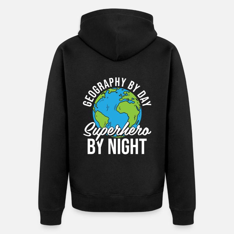 Géographe de géographie - Veste à capuche bio Premium Unisexe - noir