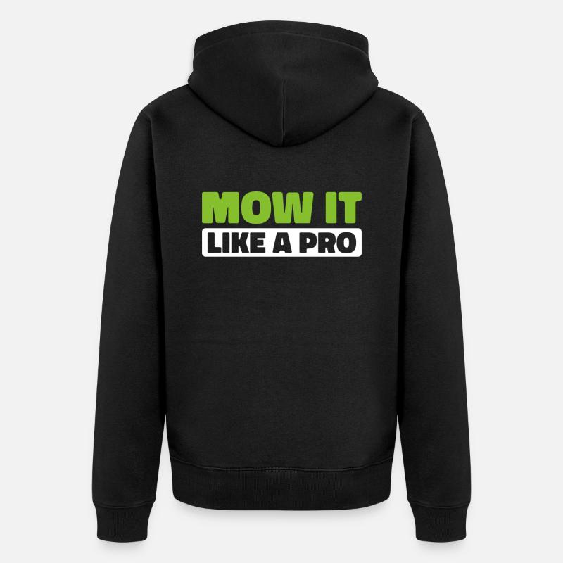 Rasenmäher Mähen - Unisex Premium Bio Zip Hoodie - Schwarz