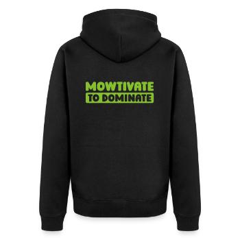 Lawn mower mowing - Unisex Premium Organic Zip Hoodie - black - Back - Nico (187cm)