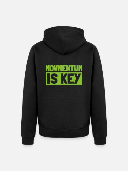 Lawn mower mowing - Unisex Premium Organic Zip Hoodie - black