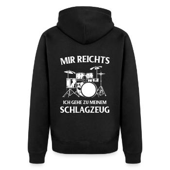 Tambours Tambours Baguette Batteur Musique Groupe Rock - Veste à capuche bio Premium Unisexe - noir - Dos - Nico (187cm)