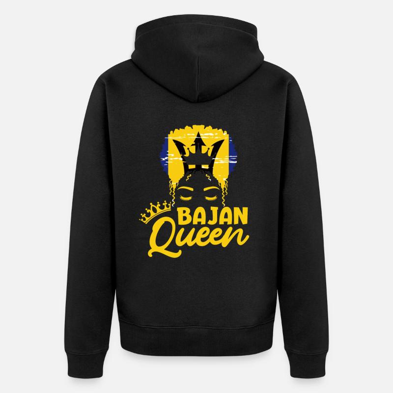 Barbade Caraïbes Bajan Holiday Gift - Veste à capuche bio Premium Unisexe - noir