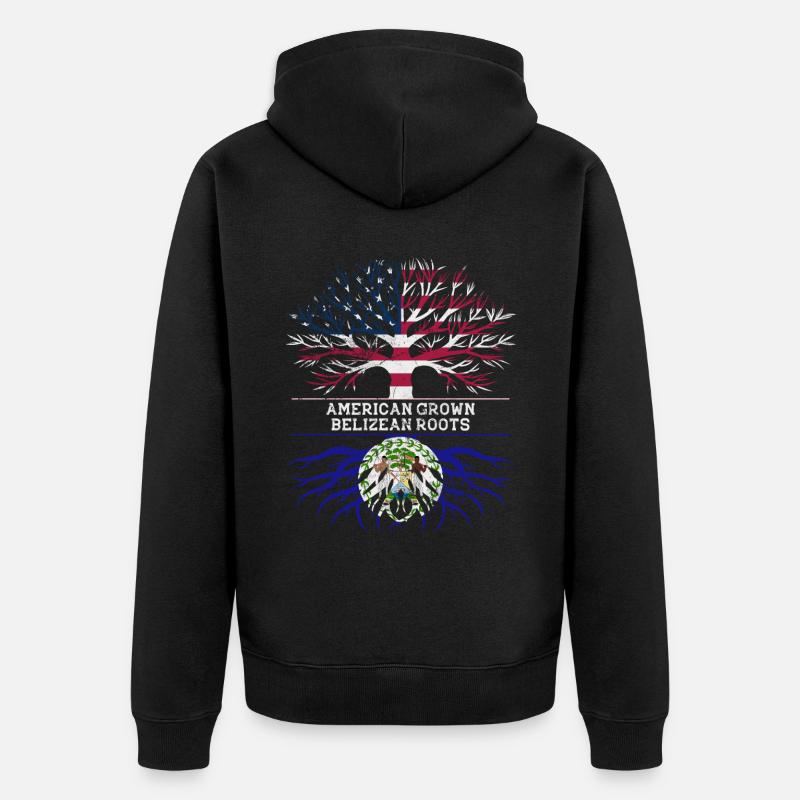 Belize - Unisex Premium Bio Zip Hoodie - Schwarz
