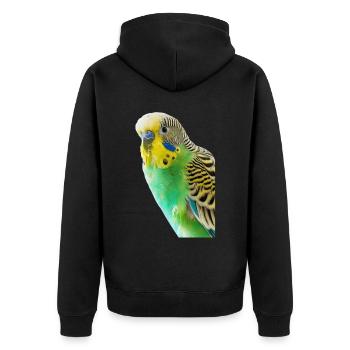 Perruche ondulée - Veste à capuche bio Premium Unisexe - noir - Dos - Nico (187cm)