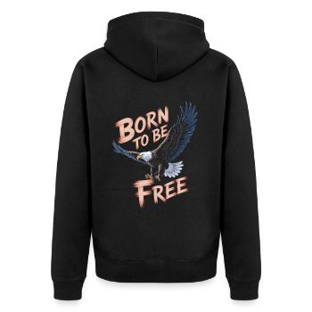 Aigle Né pour être libre - Veste à capuche bio Premium Unisexe - noir - Dos - Nico (187cm)