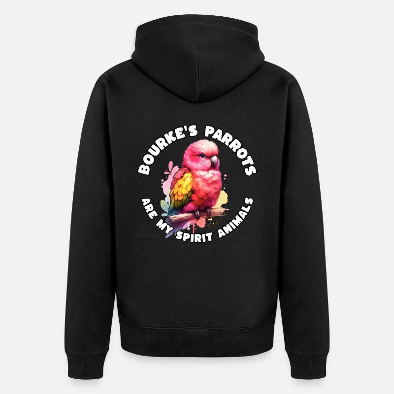 Dictons amusants de Bourke Perruche - Veste à capuche bio Premium Unisexe - noir