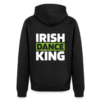 Irish Dance Irischer Tanz - Unisex Premium Bio Zip Hoodie - Schwarz - Hinten - Nico (187cm)
