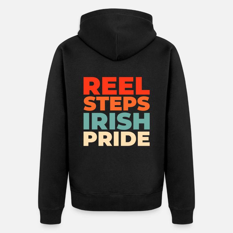 Danse Irlandaise Irischer Tanz - Veste à capuche bio Premium Unisexe - noir