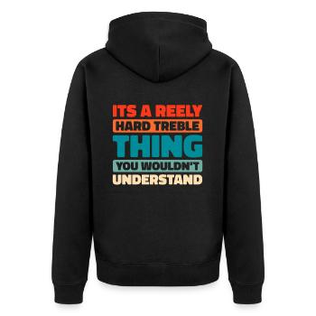 Irish Dance Irischer Tanz - Unisex Premium Bio Zip Hoodie - Schwarz - Hinten - Nico (187cm)