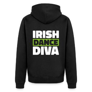 Danse Irlandaise Irischer Tanz - Veste à capuche bio Premium Unisexe - noir - Dos - Nico (187cm)