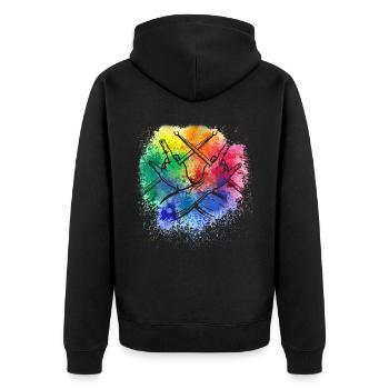 Drums Drums Drumstick Drummer Music Band Rock - Unisex Premium Organic Zip Hoodie - black - Back - Nico (187cm)