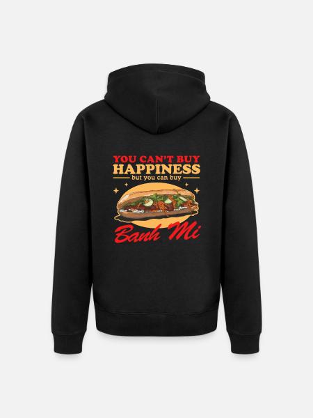 Bánh Mì Banh Mi Regali - Felpa con cappuccio ecologica premium unisex - nero