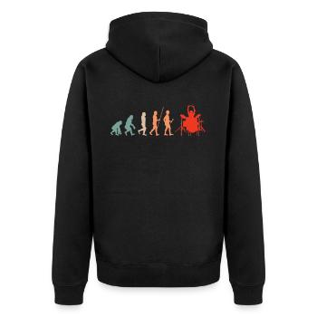 Drums Drums Drumstick Drummer Music Band Rock - Unisex Premium Organic Zip Hoodie - black - Back - Nico (187cm)