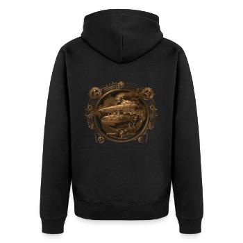 Steam Punk Art Funky Steampunk - Veste à capuche bio Premium Unisexe - noir - Dos - Nico (187cm)