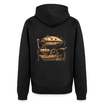 Steam Punk Art Funky Steampunk - Veste à capuche bio Premium Unisexe - noir - Dos - Nico (187cm)