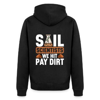 Bodenwissenschaftler Science du sol - Veste à capuche bio Premium Unisexe - noir - Dos - Nico (187cm)