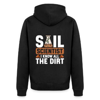 Bodenwissenschaftler Science du sol - Veste à capuche bio Premium Unisexe - noir - Dos - Nico (187cm)