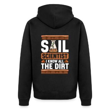 Bodenwissenschaftler Science du sol - Veste à capuche bio Premium Unisexe - noir - Dos - Nico (187cm)