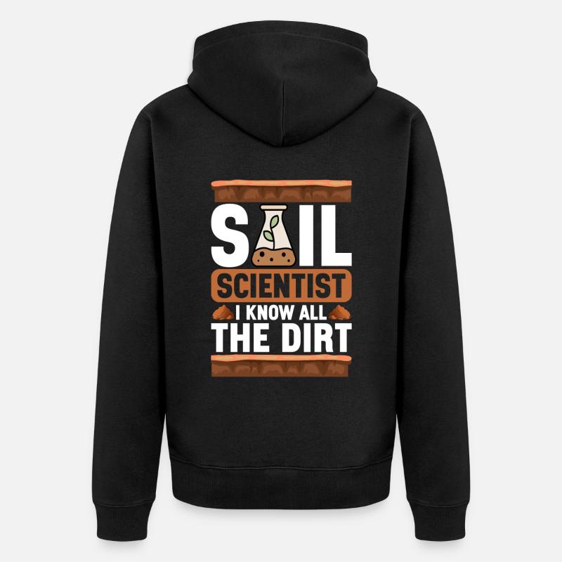 Bodenwissenschaftler Science du sol - Veste à capuche bio Premium Unisexe - noir