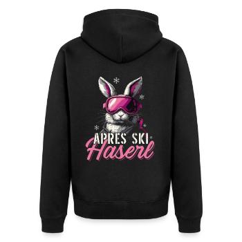 Après Ski Bunny Skier Après Ski Party Women - Unisex Premium Organic Zip Hoodie - black - Back - Nico (187cm)