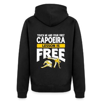 Capoeira Brésil Arts Martiaux Capoeira - Veste à capuche bio Premium Unisexe - noir - Dos - Nico (187cm)