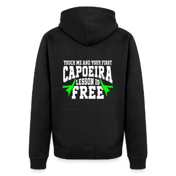 Capoeira Brésil Arts Martiaux Capoeira - Veste à capuche bio Premium Unisexe - noir - Dos - Nico (187cm)