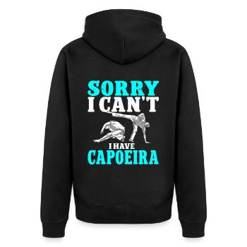 Capoeira Brésil Arts Martiaux Capoeira - Veste à capuche bio Premium Unisexe - noir - Dos - Nico (187cm)