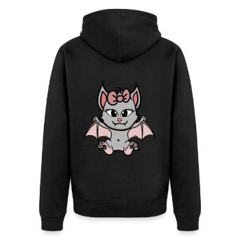 Chauve-souris Chauve-souris Enfant Enfants Halloween Bébé - Veste à capuche bio Premium Unisexe - noir - Dos - Nico (187cm)