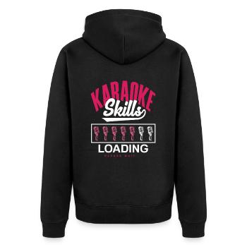 Karaoké Compétences Chargement Veuillez patienter - Veste à capuche bio Premium Unisexe - noir - Dos - Nico (187cm)