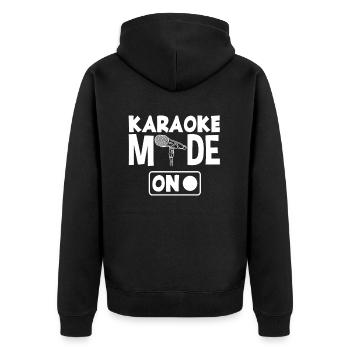Mode karaoké activé - Veste à capuche bio Premium Unisexe - noir - Dos - Nico (187cm)