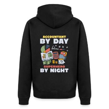 Comptable Conseiller fiscal - Veste à capuche bio Premium Unisexe - noir - Dos - Nico (187cm)