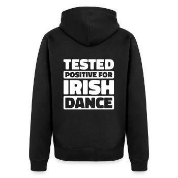 Danse Irlandaise Irischer Tanz - Veste à capuche bio Premium Unisexe - noir - Dos - Nico (187cm)