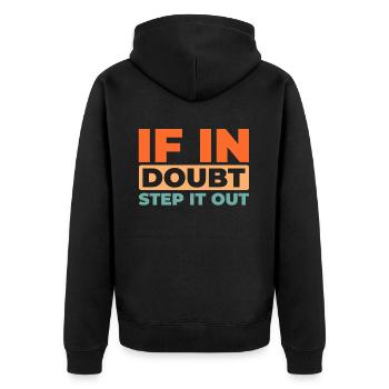 Irish Dance Irischer Tanz - Unisex Premium Bio Zip Hoodie - Schwarz - Hinten - Nico (187cm)