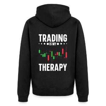 Day Trading Day Trader Bourse Bourse - Veste à capuche bio Premium Unisexe - noir - Dos - Nico (187cm)