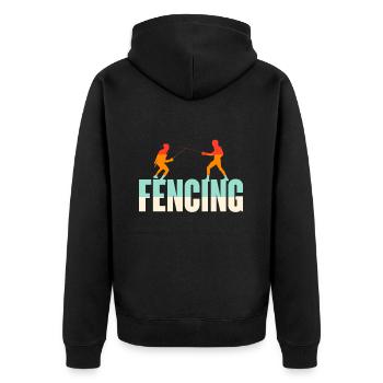 Escrime Épée Sabre Épée Épée Escrime Cadeau - Veste à capuche bio Premium Unisexe - noir - Dos - Nico (187cm)