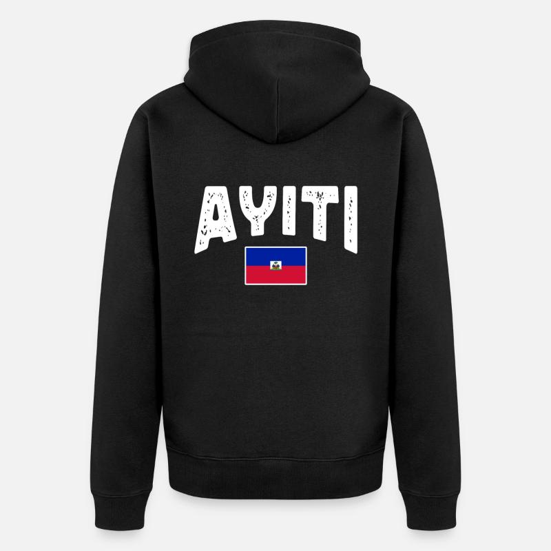Vacances Haïti Caraïbes - Veste à capuche bio Premium Unisexe - noir