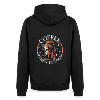 Café et Hygenhund - Veste à capuche bio Premium Unisexe - noir - Dos - Nico (187cm)