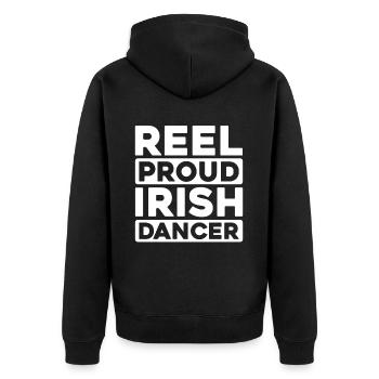 Danse Irlandaise Irischer Tanz - Veste à capuche bio Premium Unisexe - noir - Dos - Nico (187cm)