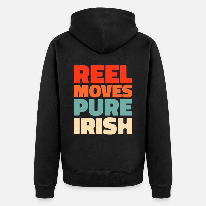Danse Irlandaise Irischer Tanz - Veste à capuche bio Premium Unisexe - noir