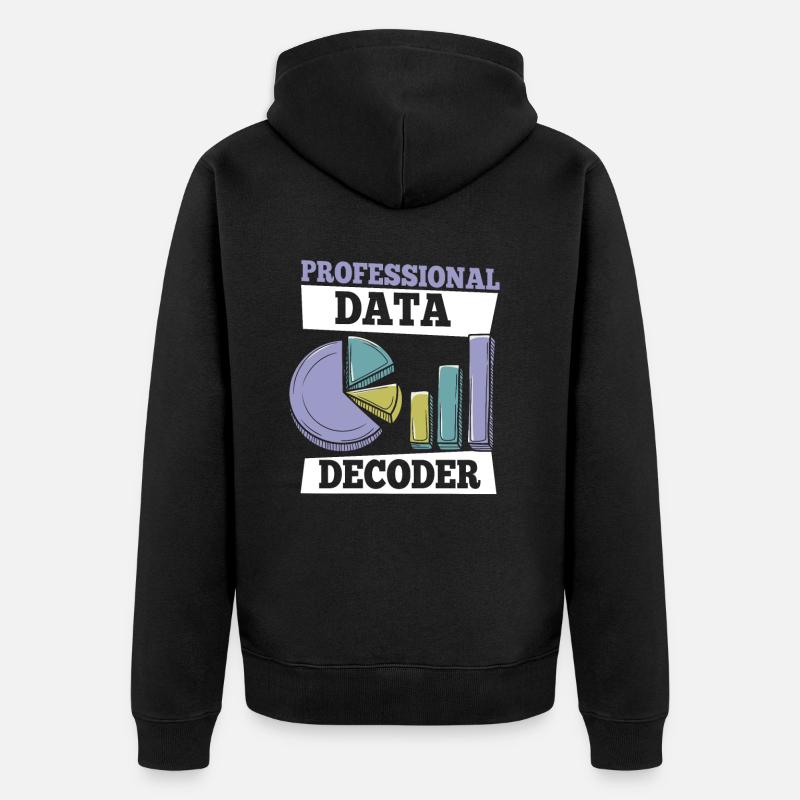Data Science Data Analyst - Unisex Premium Organic Zip Hoodie - black