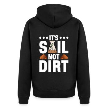 Bodenwissenschaftler Soil Science - Unisex Premium Organic Zip Hoodie - black - Back - Nico (187cm)