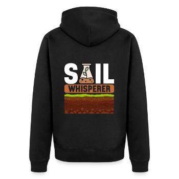 Bodenwissenschaftler Science du sol - Veste à capuche bio Premium Unisexe - noir - Dos - Nico (187cm)