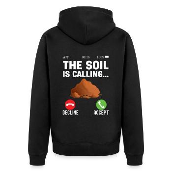 Bodenwissenschaftler Science du sol - Veste à capuche bio Premium Unisexe - noir - Dos - Nico (187cm)